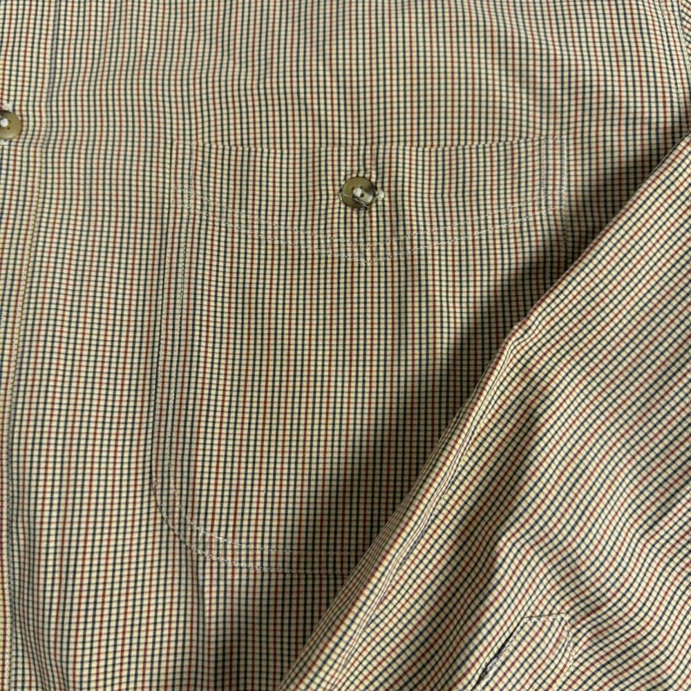 Lot of 2 LL Bean Mens Tall Long Sleeve Button Down Plaid Micro Check Shirts - Picture 7 of 16